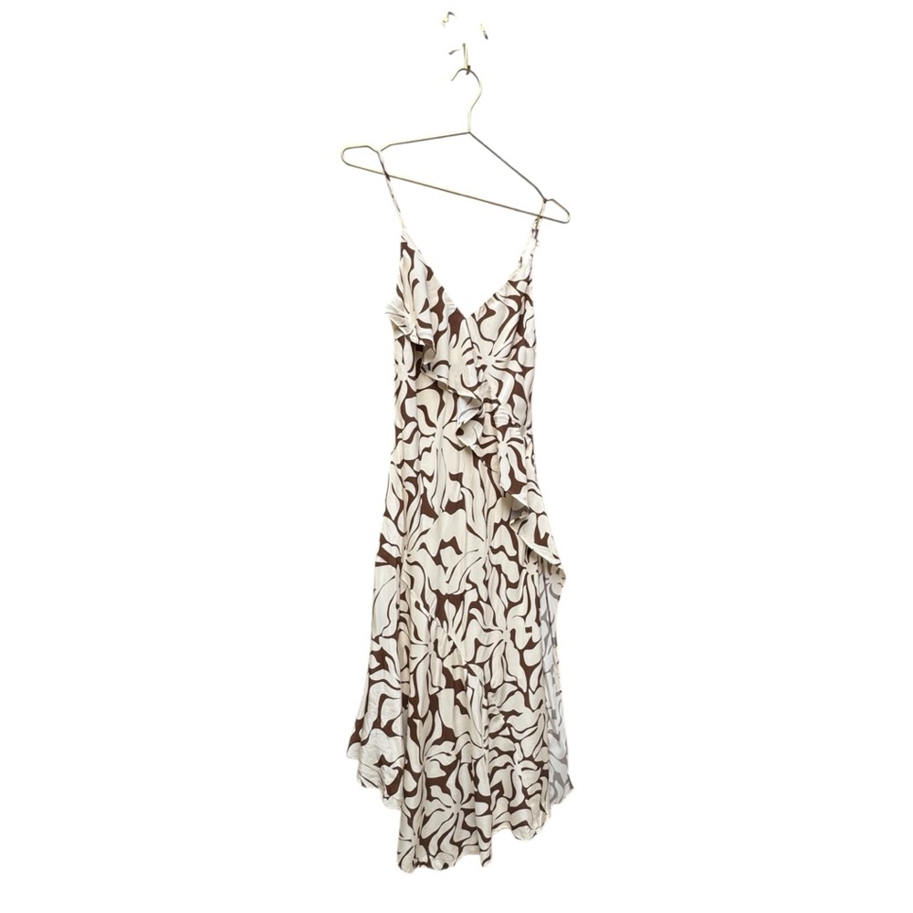 MON RENN High Tide Strappy Midi Dress Coffee 8 - Picture 8 of 11